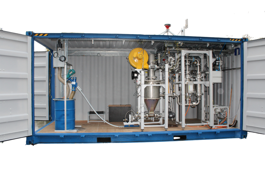 Plasmalysereaktor im Containerformat